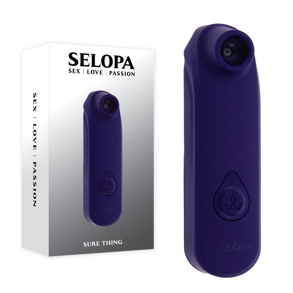 Selopa SURE THING - Black Vibrating & Sucking Stimulator Selopa
